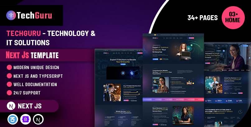 Techguru - Technology & IT Solutions Next Js Template