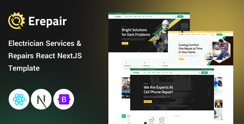 Erepair - Electronics Services & Electrical Repairs React NextJS Template