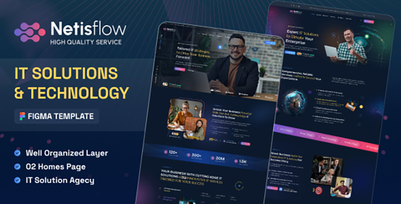 Netisflow - IT Solutions & Technology Figma Template