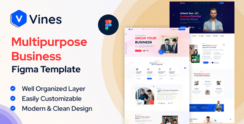 Vines - Multipurpose Business Figma Template