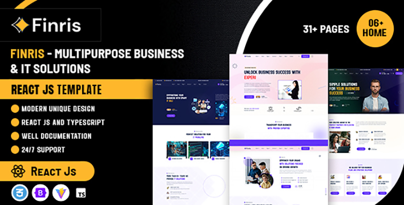 Finris - Multipurpose Business & IT Solutions React JS Template