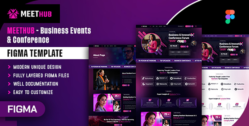 MeetHub - Business Events & Conference Figma Template
