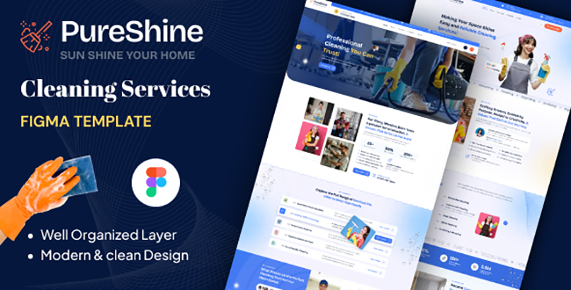 Pureshine – Cleaning Services Figma Template