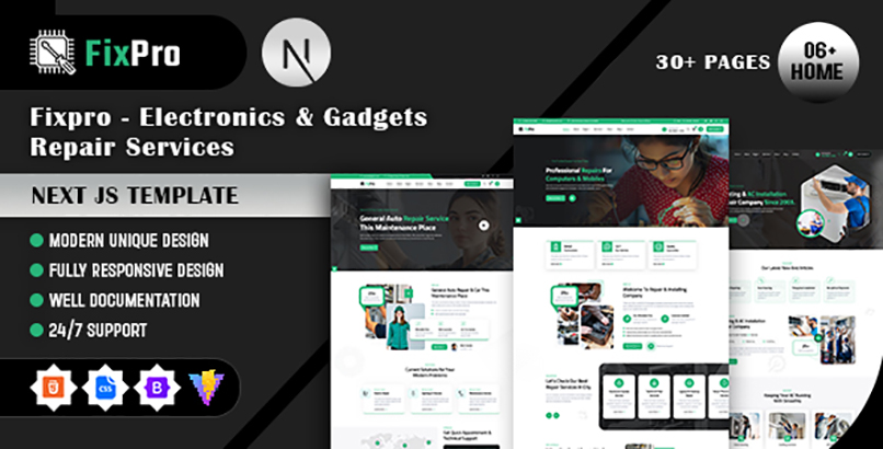 Fixpro - Electronics & Gadgets Repair Services Next JS Template