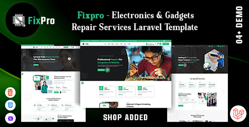 Fixpro - Electronics & Gadgets Repair Services Laravel Template